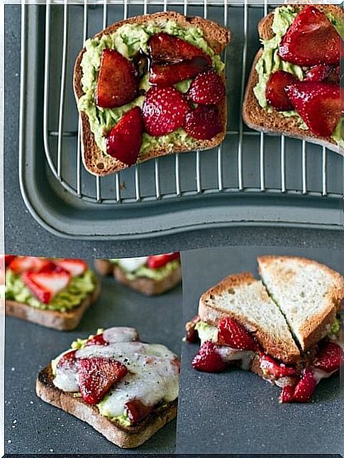 Avocado and strawberry spread