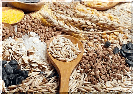 Various whole grain cereals.