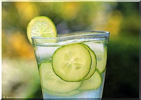 Flavor the water with cucumber