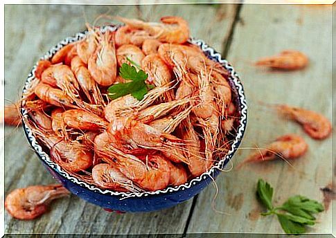 Prawns in a bowl