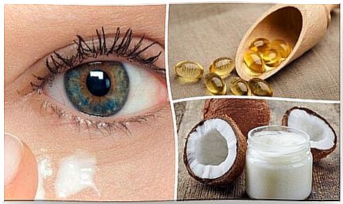 Homemade eye cream with coconut oil