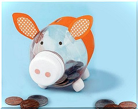 Recycle plastic bottles and use them to make a piggy bank