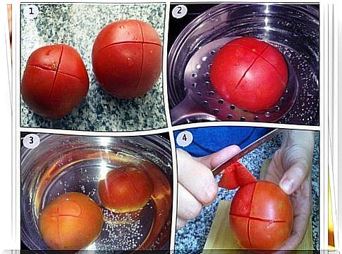 Peel the tomatoes