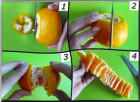 Peel the tangerine